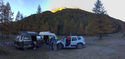 Bivouac au parking du ravin des vieux